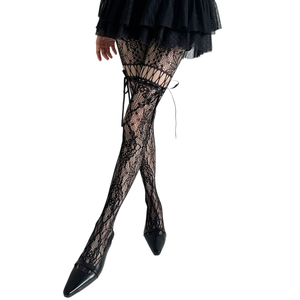 <span class=keywords><strong>Calze</strong></span> a Rete con Fiocco in Pizzo Traforato Y2K, Collant in Rete con Lacci, <span class=keywords><strong>Calze</strong></span> Sexy Retrò Giapponesi per Donna, Vendita all'Ingrosso - Product Image 3