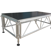 Scène en aluminium pour l'extérieur, mobile, salle de concert, salle de spectacle, plate-forme portable réglable en aluminium pour l'éclairage de la scène en treillis