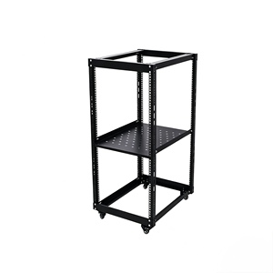 Baie de serveur ouverte 24U 520*1200*600mm 19 pouces à 4 montants en acier laminé à froid SPCC, <span class=keywords><strong>mobile</strong></span> - Product Image 6