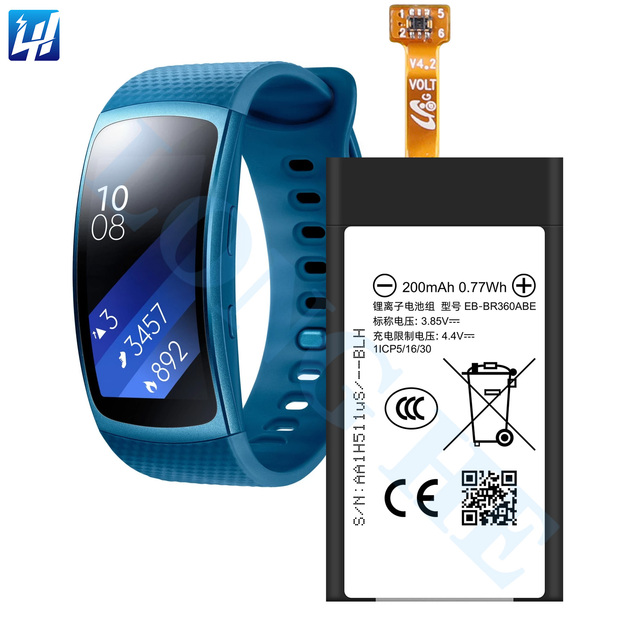 Factory Replacement EB-BR360ABE Battery for Samsung Gear Fit2 R360 SM-R360 Smart Watch Bateria