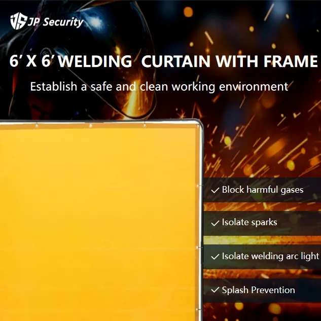 Хорошее качество сварочный экран портативный сварочный занавес сварочный щит для промышленного и домашнего использования (6 футов x 6 футов, желтый)