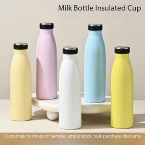 Bottiglia d'Acqua Isolata in Acciaio Inox - 12oz 17oz 25oz 33oz 500ml, Design a Doppia Parete Sottovuoto Antigoccia per Bevande Gassate - Product Image 1