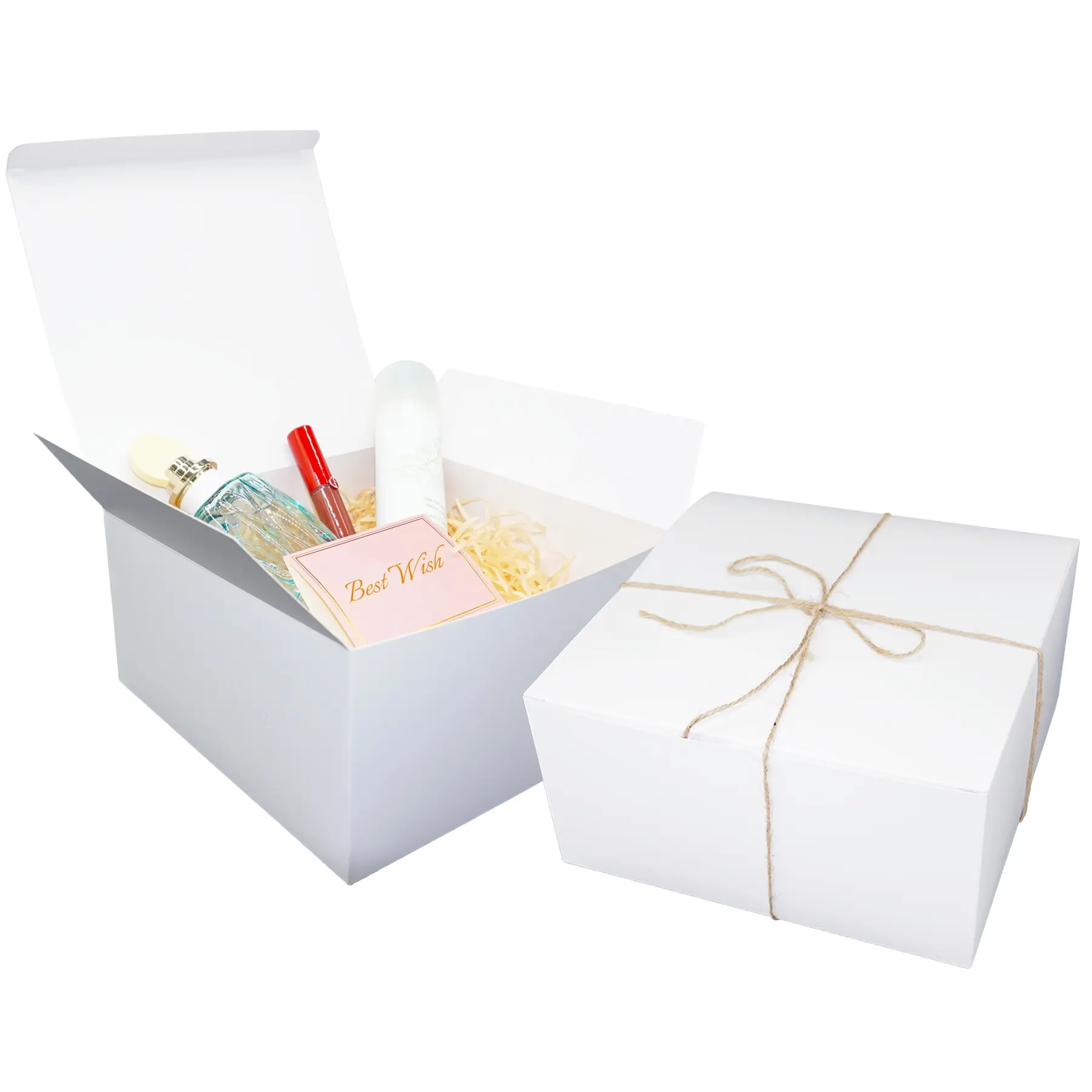 8x8x4 Inch Gift Wrapping Boxes Bridesmaid Proposal Cardboard Box Presents Packaging White Gift Boxes With Lid
