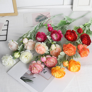 Fleurs de pivoine artificielles Lichao en soie, réalistes, pour décoration de mariage et de la maison 0059 - Product Image 2