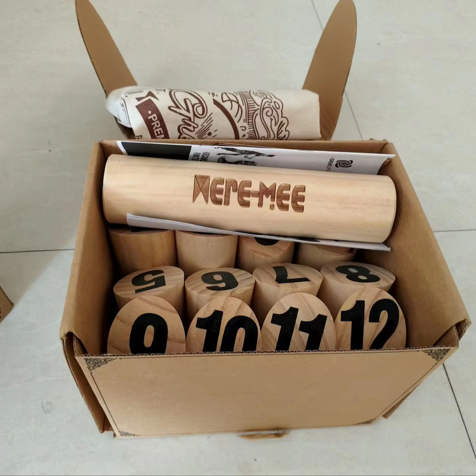 Mere-mee Kubb Outdoor Board Games Series Happy Family Games For Children & Adults Number Kubb Game