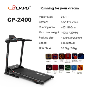 Ciapo hotsall CP-2400 điện nhà tập luyện Máy chạy bộ 1-14 km/h cơ thể mạnh mẽ máy tập thể dục với 15% tự động nghiêng - Product Image 2