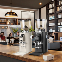 NIBU Moulin à Café Électrique Quantitative et Réglable pour Espresso, Broyeur de Grains 64MM