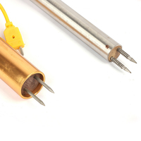 1200C Capteur de température de surface à tige métallique portable Type k Thermocouple Double aiguille Sonde de surface WRNM 203