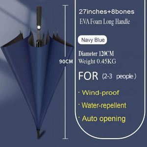 Custom Golf <b>Umbrella</b> Straight Pattern Design Semi Automatic 27 Inch 30 Inch Windproof <b>Large</b> Canopy for Promotions - Product Image 3