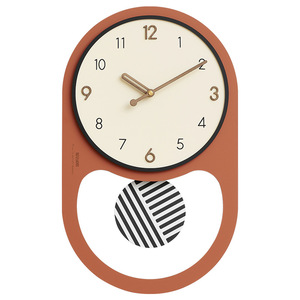 Wozoom <b>Wall</b> <b>Clock</b> Oval 29cm X 47.5cm <b>Silent</b> Quartz Battery Powered Living Room Decoration Modern Minimalist Style - Product Image 5