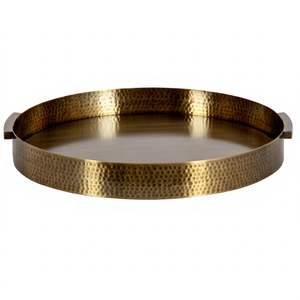 Plateau de rangement en aluminium créatif et sûr, couleur naturelle, pour salon, bureau, table, style traditionnel Ramadan - Product Image 1