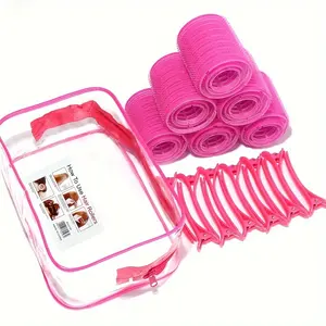 Fabrikant Groothandel Salon Krultang Haar Styling Plastic Spiraal Zelfgrip Haarrollers Set Voor Pony Blowout Look Lang Haar