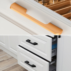 Tay Cầm Tủ Quần Áo Tay Cầm Kéo Ngăn Kéo Tủ Đồ Nội Thất Tay Cầm Dài Bằng Nhôm Màu Đen - Product Image 3