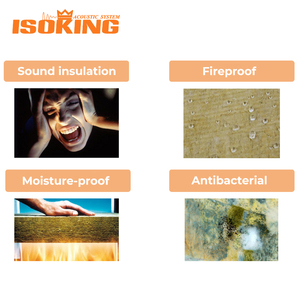 ISOKING Panneau <span class=keywords><strong>acoustique</strong></span> d'insonorisation <span class=keywords><strong>de</strong></span> <span class=keywords><strong>plafond</strong></span> en <span class=keywords><strong>laine</strong></span> <span class=keywords><strong>de</strong></span> <span class=keywords><strong>roche</strong></span> Panneau minéral absorbant le son <span class=keywords><strong>Plafond</strong></span> d'isolation phonique peint à la bombe - Product Image 4