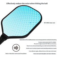 Raquettes de pickleball en fibre de carbone pressée à chaud, silencieuses et anti-bruit, personnalisées OEM pour le sport