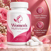 Complément Alimentaire Multivitaminé pour Femmes, 120 Comprimés, Étiquette Nettoyée, Soutien à la Mémoire et Bien-être Féminin, Fournisseur d'Usine OEM ODM