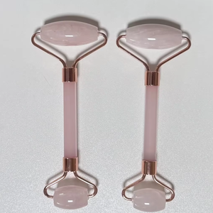 Outils de soin de la peau, rouleau de jade en quartz rose pour le lifting du visage, produits de massage du visage, 100% naturel, utilisation à domicile - Product Image 2