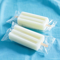 Sac transparent personnalisé avec logo pour sucettes glacées, en OPP plat, sac d'emballage laminé en plastique pour bâtonnets glacés