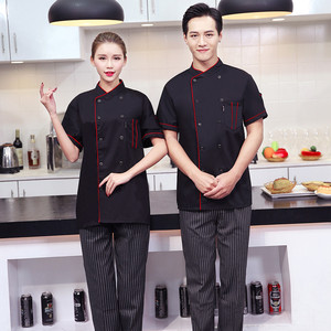 Uniformi da Lavoro a Maniche Corte per Chef di Ristorante, Doppiopetto, per Sushi, Panetteria, Caffè, Camerieri, Catering e Servizi Alimentari - Product Image 5