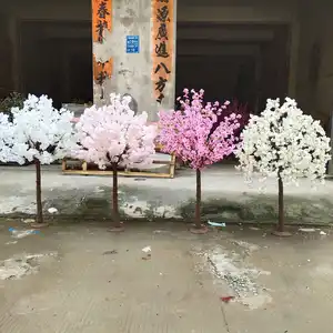 Plastic large white wedding decor artificial cherry blossom tree centerpiece from factory directly