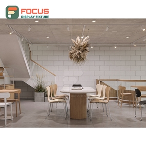 Contemporary Cafe Service Counter Laminate Wood Finish Barista Service Zone Roastery Service Counter - Product Image 5