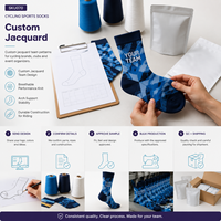 Chaussettes de sport en jacquard ODM pour le cyclisme, pour les collections de merchandising de cyclisme avec des programmes d'achat en gros