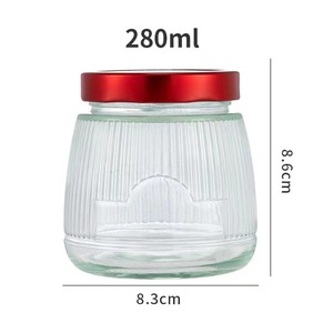 Pot en verre blanc transparent avec couvercle en métal pour crème de nid d'oiseau, emballage cadeau - Product Image 6