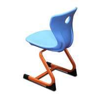 Chaise d'étude moderne avec accoudoirs en métal pour l'école, pour les élèves