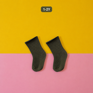 BOHOPANNA Chaussettes en coton olive foncé pour enfants, taille 5 6Y, confortables, respirantes, souples, matériau de qualité supérieure, confort quotidien - Product Image 6