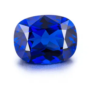 OEM & ODM Service Rectangular Oval Cushion Step Cut Laboratory Grown Sapphire Blue Gemstone