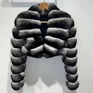 Vendita Diretta Cappotto di Lusso in Vera Pelliccia di <span class=keywords><strong>Coniglio</strong></span>, Modello Corto per l'Inverno - Product Image 1