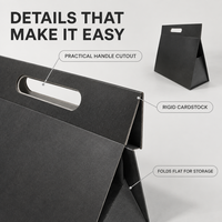 Sac cadeau noir mat, sac à poignée pliable, emballage en vrac OEM avec logo personnalisé pour les bijoux et les vêtements
