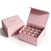 Coffret d'emballage de luxe en papier pour flacons de soin des ongles en gel, boîte d'emballage pour vernis à ongles et huile, boîte cadeau magnétique avec logo