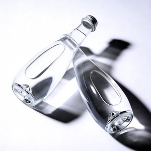 Botella de Vidrio Transparente para Alcohol, Licor, Vino, Ron, Ginebra, Jugo, Agua Mineral y Brandy con Tapa para Tequila y Otras Bebidas Espirituosas - Product Image 1