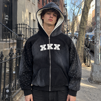 Sweat-shirts à capuche avec fermeture frontale de type cardigan pour impression de logo haut de gamme, style chinois, fournisseur de sweats