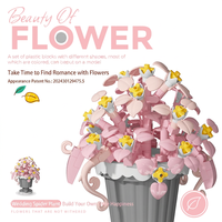 Ensemble de blocs de construction Plante Araignée Mariage 205 pièces, Puzzle en briques pour pot de fleurs, Cadeau pour filles