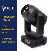 Luz de escenario con cabezal móvil de haz de 350W 17R, codificador de doble prisma, DMX512, de fábrica OEM, ISO9001 CE RoHS, para DJ, discoteca y club