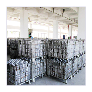 Euro customed Wlded magazzino rivestito in polvere pieghevole impilabile logistica rigida in acciaio in rete metallica gabbie per Pallet di stoccaggio - Product Image 3