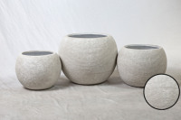 Jardinière d'extérieur en fibre de verre texturée et brillante pour aménagement paysager, pot de fleurs décoratif pour la maison, couleur, taille et forme personnalisables