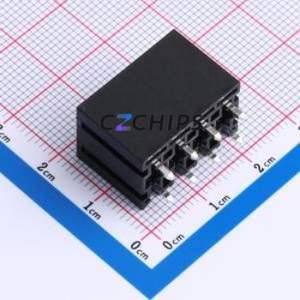 JL2EDGVHC-50804B01 Plug-in Terminal Block Through hole,P=5.08mm Connector Board-to-Board / Socket - Closed 2x4P 5.08mm Black - Product Image 2