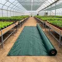Taidun 3ft X30m PP Noir Barrière anti-mauvaises herbes agricole, maille 3mm, 300g/m², tissu tissé en rouleau pour contrôle des adventices et couverture du sol