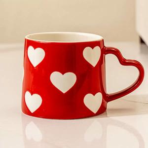 Red Heart Pattern Underglaze Porcelain Coffee <b>Tea</b> Mug <b>Gift</b> Box Microwave Dishwasher Safe Excellent Valentine's Day <b>Gift</b> - Product Image 5