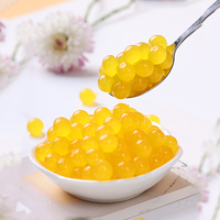 Pasokan Pabrik Mango Popping Boba Mutiara Meletus Rasa Buah untuk Toko Bubble Tea, Merek Minuman, OEM