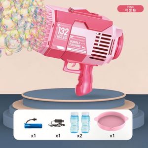Nouveauté : Pistolet Gatling en plastique à 132 trous pour l'extérieur, avec lumières, jeu de bulles colorées pour enfants - Product Image 3