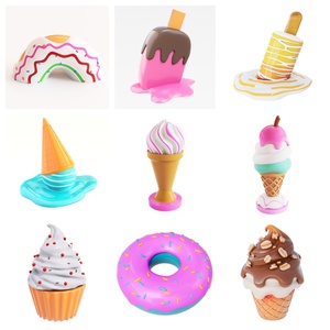 Sculpture d'art de beignet givré brillant surdimensionné affichage géant de vitrine de boulangerie de résine pour la décoration de <span class=keywords><strong>magasin</strong></span> de bonbons - Product Image 4