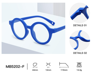 귀여운 캔디 컬러 친환경 풀림 PC 렌즈 어린이용 실리콘 소프트 안전 아기용 블루라이트 차단 안경 스트랩 - Product Image 4