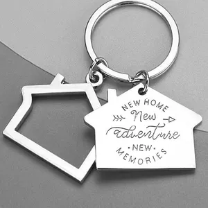 Manufacture Wholesale Metal blank house key chain accessories Real Estate Agent Keychain