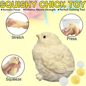 ของเล่นบีบไก่นุ่มพิเศษ ทำมือ วัสดุ TPR บรรเทาความเครียด ของเล่นบีบเสริมประสาทสัมผัส สำหรับผู้ใหญ่ ของชำร่วยงานปาร์ตี้ ของเล่นบีบไก่ลายแทบบี้สำหรับครอบครัว - Product Image 3