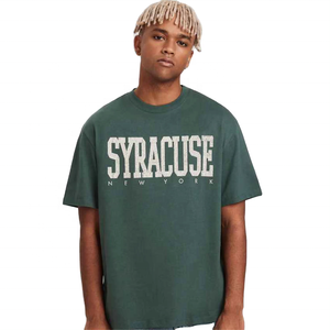 Camiseta de 100% algodón de gran tamaño de peso pesado personalizada para hombre, patrón de ajuste personalizado, serigrafía, tela de punto con serigrafía - Product Image 2