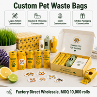 Sacs à déjections pour chiens et chats, parfumés citron et lavande, sans fuite, personnalisables avec logo, vente en gros directe usine, pour promenades en extérieur